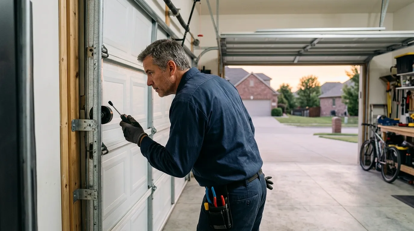 Insulated panel garage door